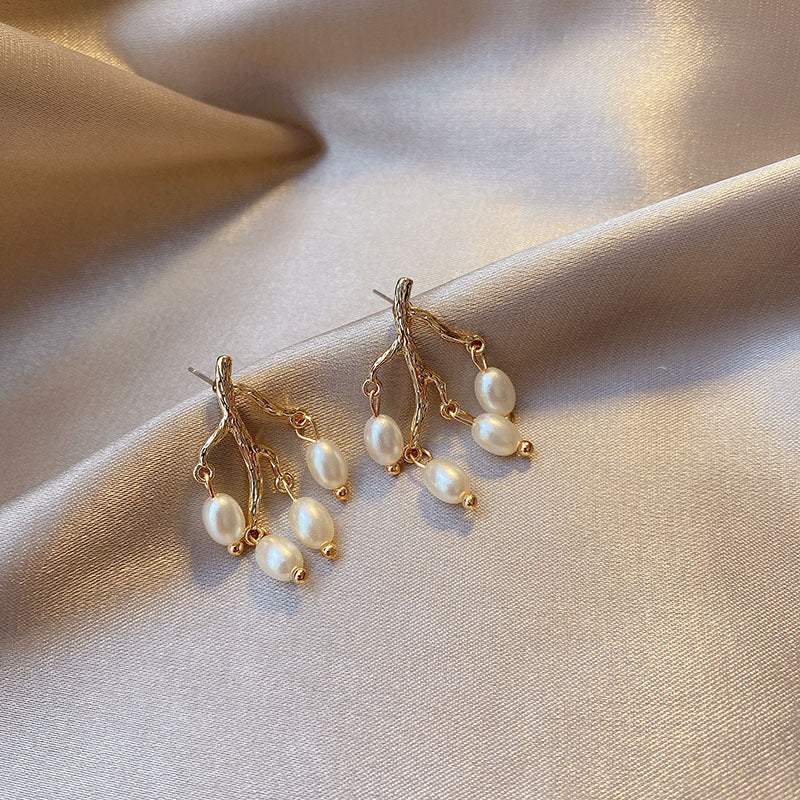 Pearl branch earrings earrings women - RB.