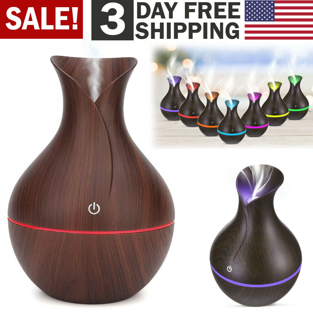 Ultrasonic Humidifier Oil Diffuser Air Purifier Aromatherapy with LED Lights - RB.