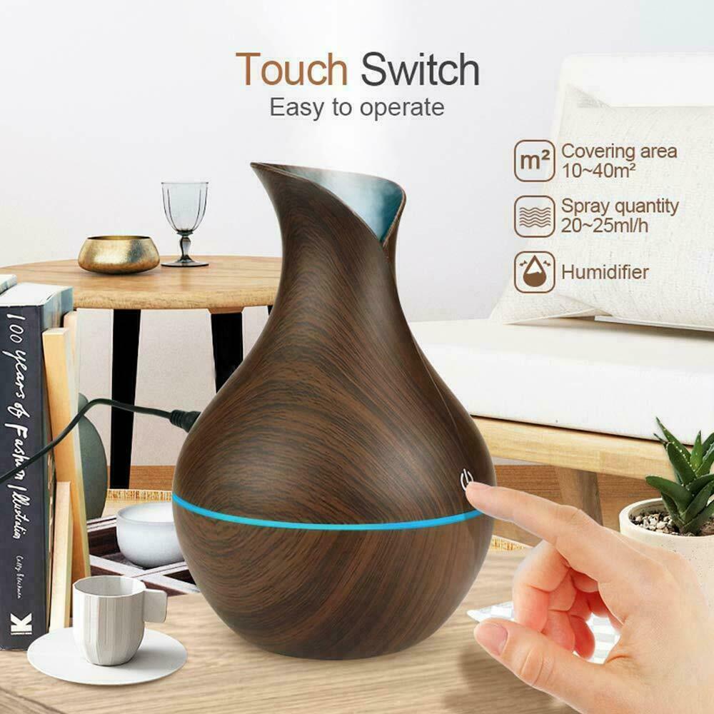 Ultrasonic Humidifier Oil Diffuser Air Purifier Aromatherapy with LED Lights - RB.