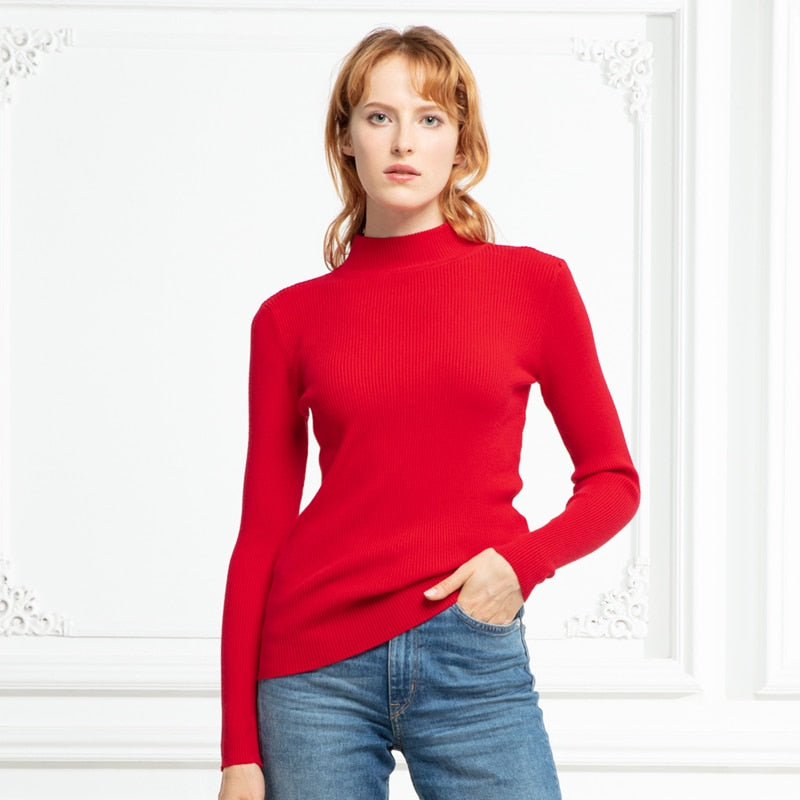 Marwin New-coming Autumn Winter Top Pull Femme Turtleneck Pullovers Sweaters Long Sleeve Slim Oversize Korean Women&#39;s Sweater - RB.