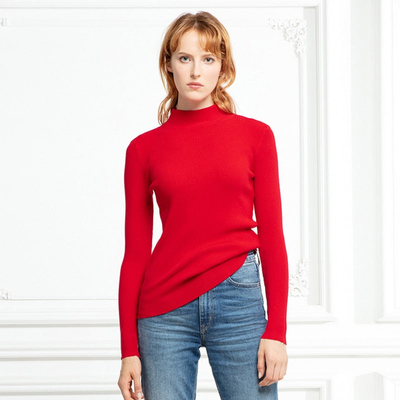 Marwin New-coming Autumn Winter Top Pull Femme Turtleneck Pullovers Sweaters Long Sleeve Slim Oversize Korean Women&#39;s Sweater - RB.