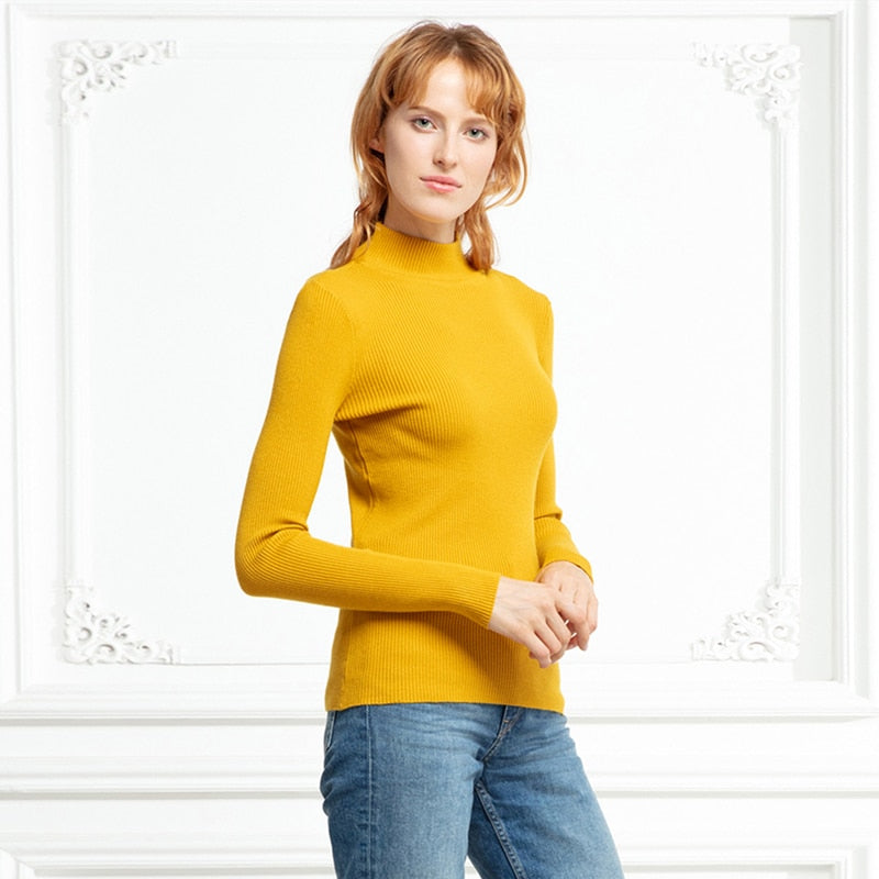 Marwin New-coming Autumn Winter Top Pull Femme Turtleneck Pullovers Sweaters Long Sleeve Slim Oversize Korean Women&#39;s Sweater - RB.