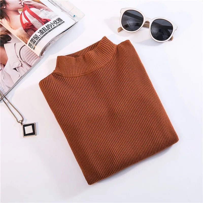 Marwin New-coming Autumn Winter Top Pull Femme Turtleneck Pullovers Sweaters Long Sleeve Slim Oversize Korean Women&#39;s Sweater - RB.