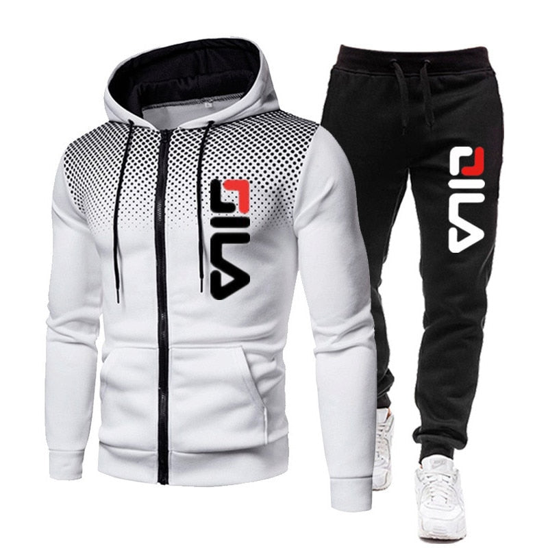 Two Piece Hoodie Trouser Warm Jogging Suits - RB.